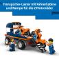 Preview: LEGO City - Motorradtransporter, Spielzeug LKW und 2 Minifiguren